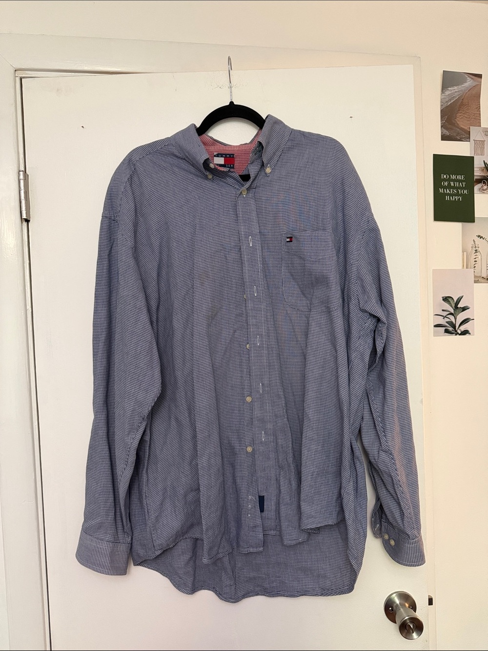 Tommy Hilfiger Men's Light Blue Button-Down Casual Shirt
